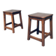 Set of Belgian Handcrafted Wooden Stools, 1940s