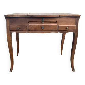 French dressing table, solid wood, 18th century, Louis XV style