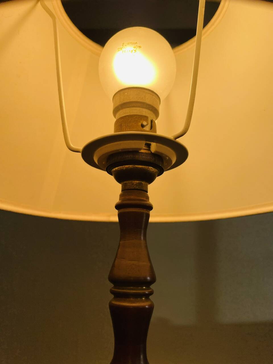 Vintage brass table lamp, circa 1940s - 1950s