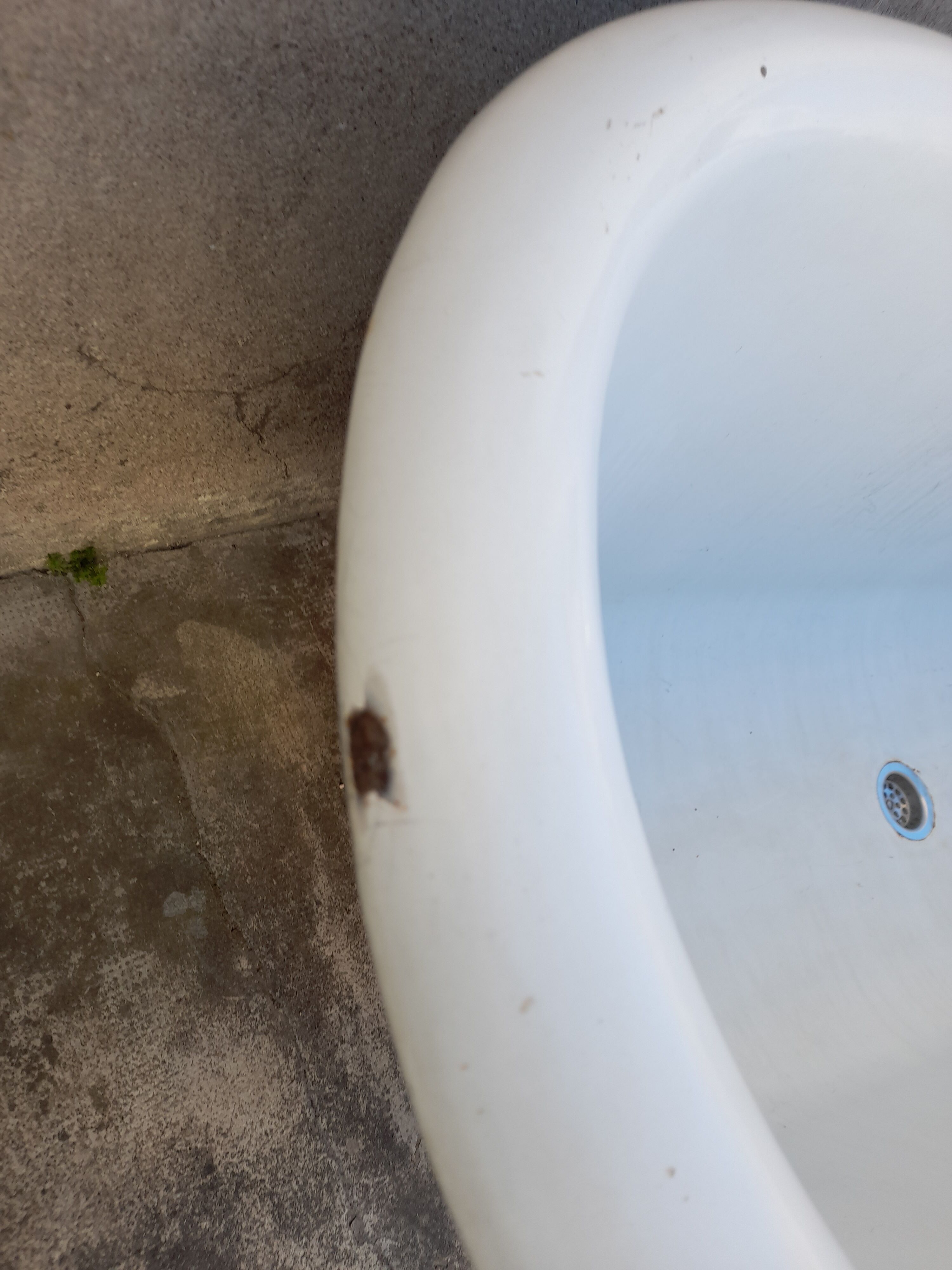 Old enamelled cast bath 19th