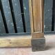 Front or frame or facade of fireplace of the nineteenth century in walnut wood carved by hand.