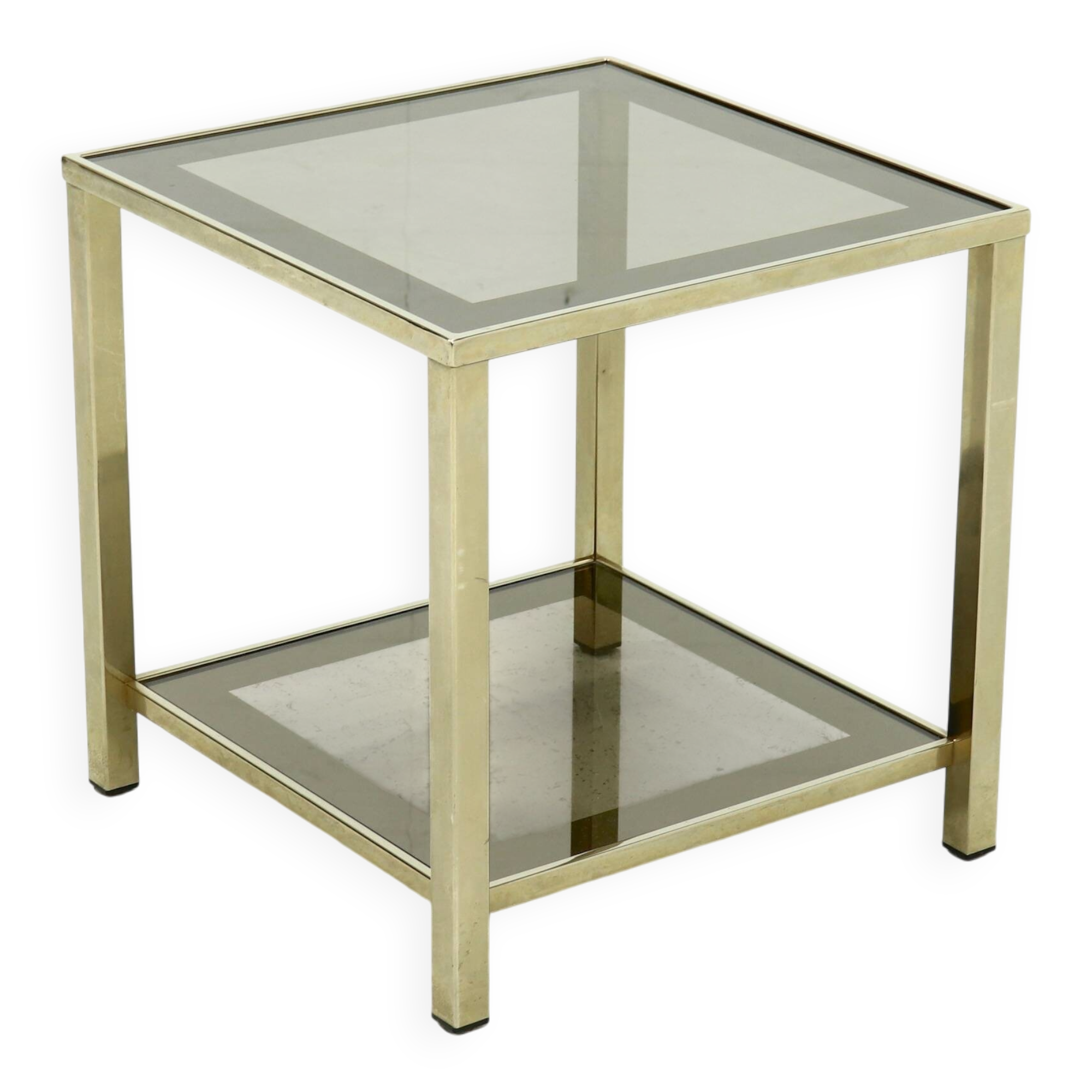 Two Tier Gold Plated Side Table by Belgo Chrom 1970s