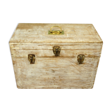 Wooden box & old brass 3 levels