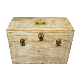 Wooden box & old brass 3 levels