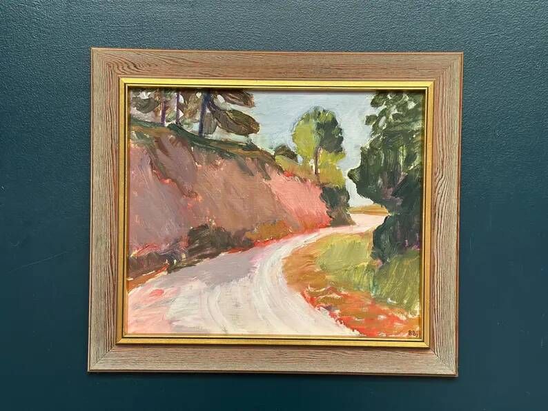 Original Danish Oil on Canvas – “Varm dag, Frankrike”  by Bente Bjerregaard