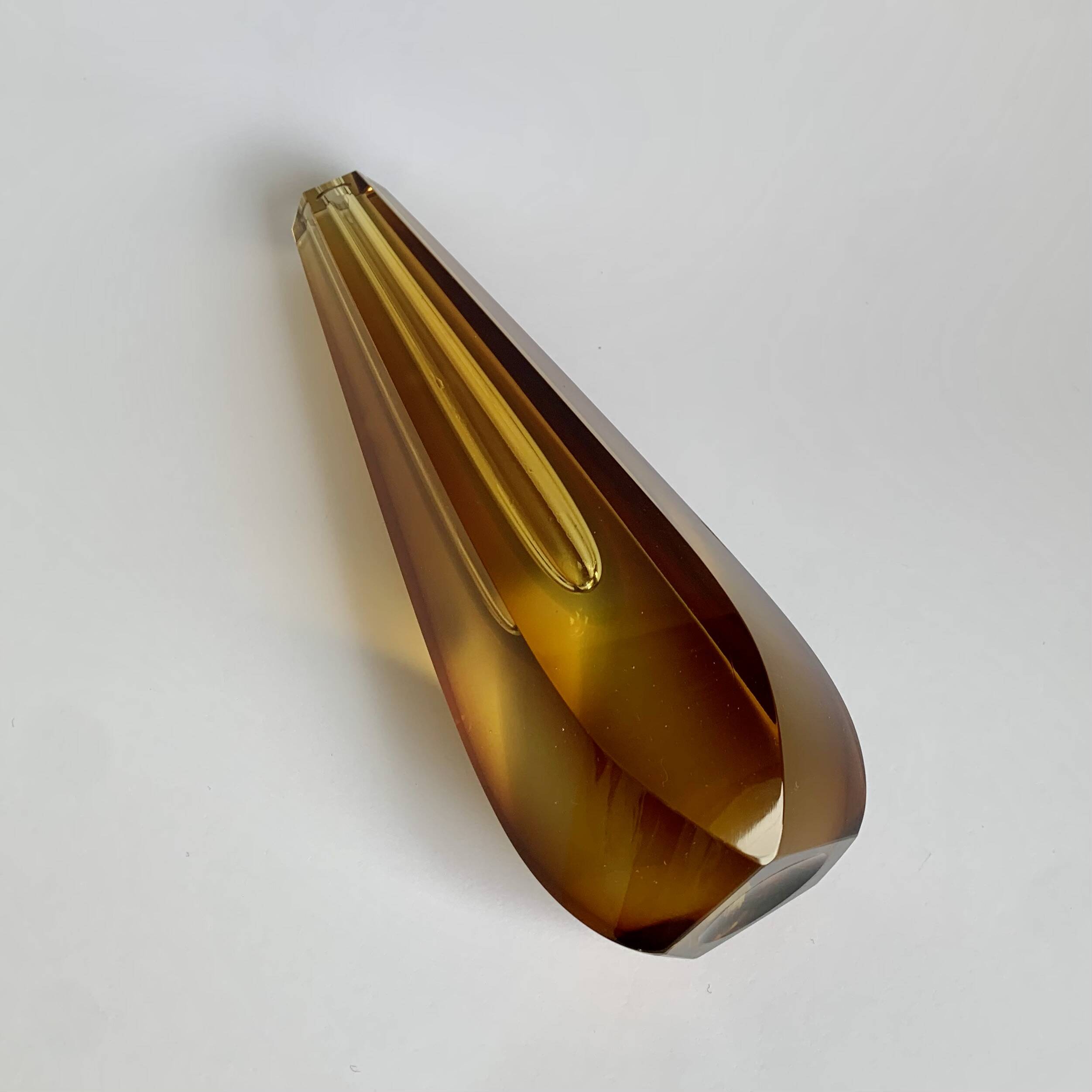 Glass Vase by P.Hlava for Exbor Czech, 1960s