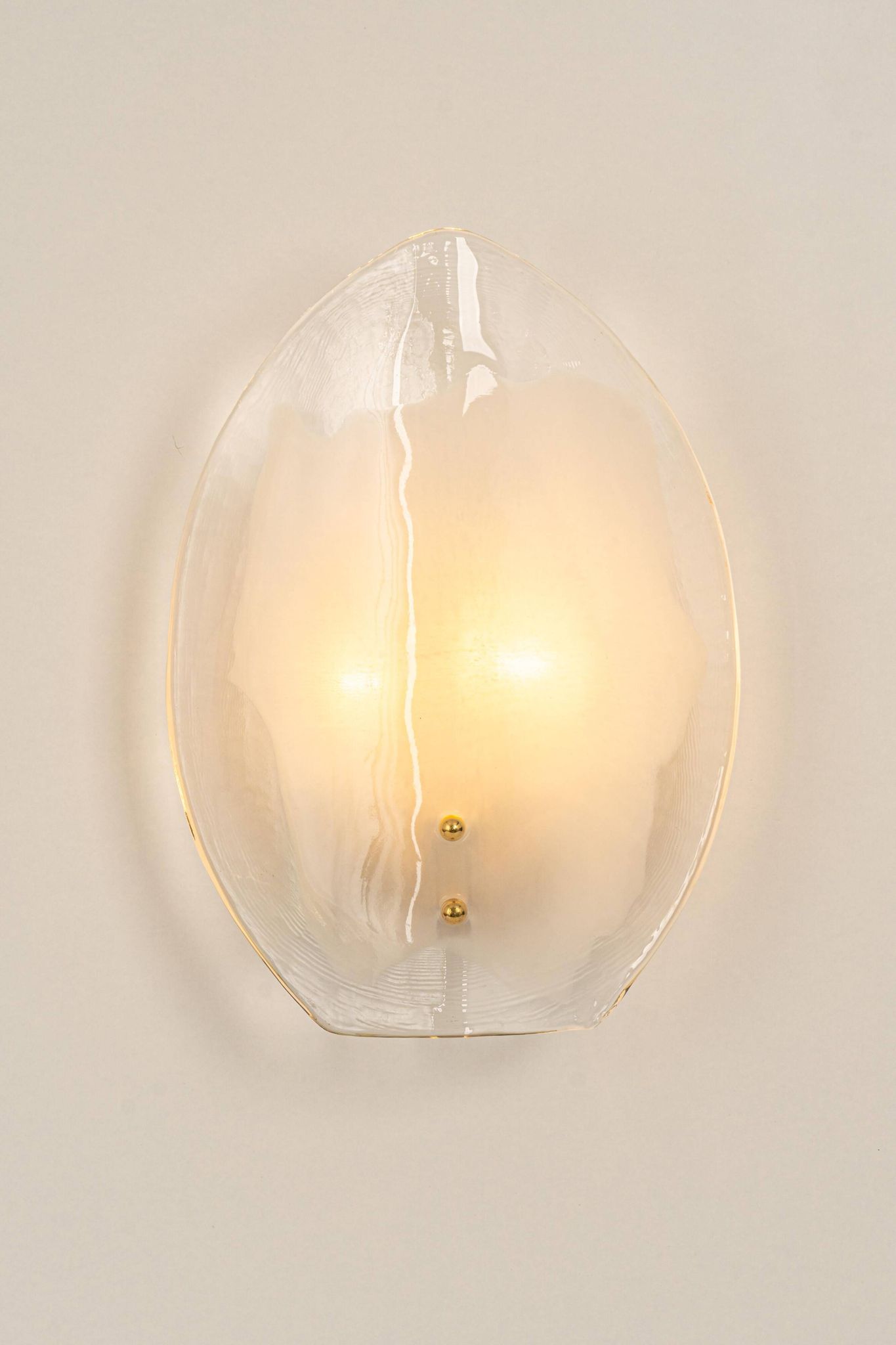 Kalmar wall sconces in brass and Murano glass, Austria, 1970s.