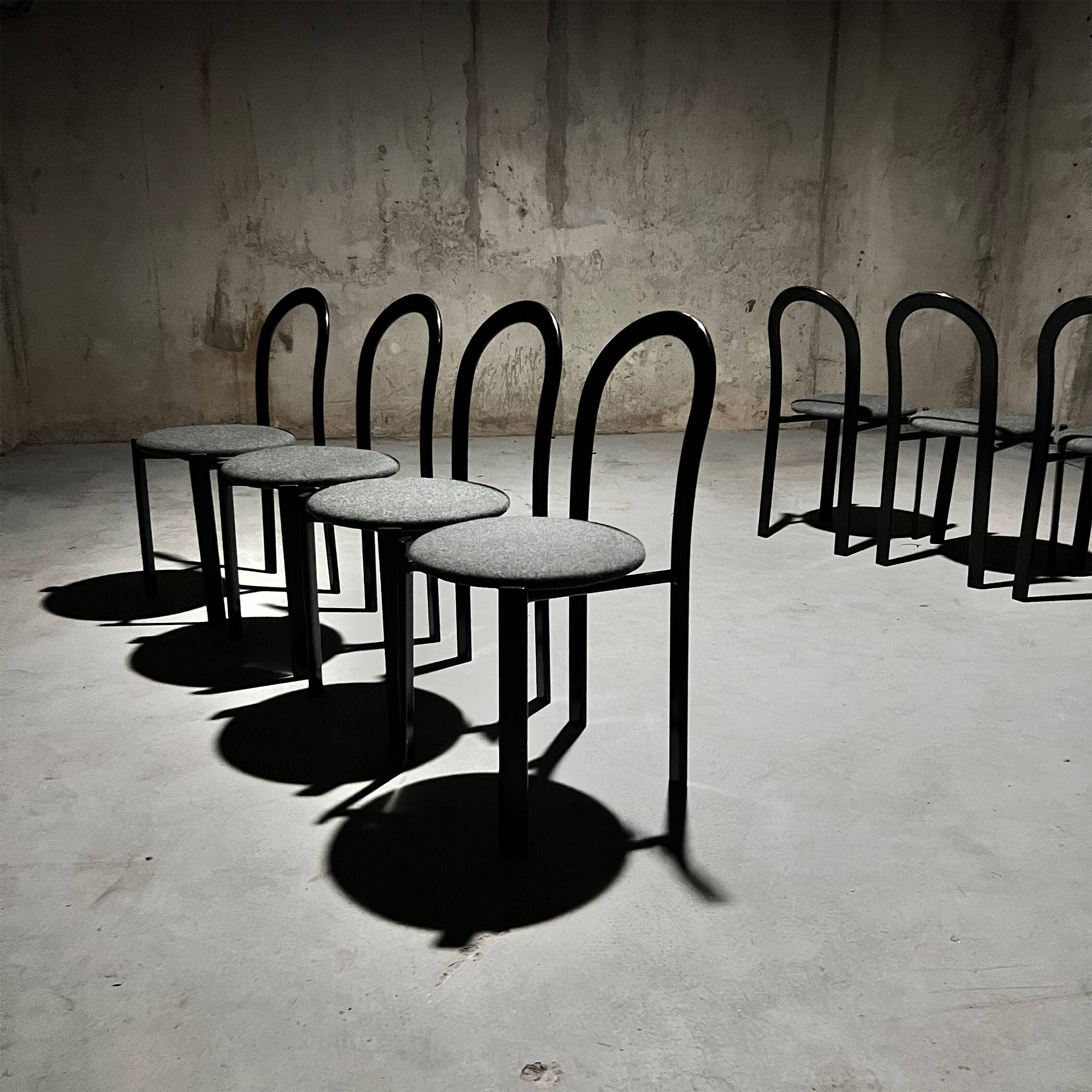 Set of 8 Postmodern Dining Chairs by Samo, 1980s