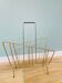 Asymmetrical gold metal magazine rack – 1960s