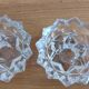 Lot of two crystal candle holders.