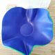 Blue ceramic wavy fruit basket