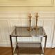 80s chrome and smoked glass trolley