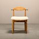 Henning Kjærnulf dining chairs set in Oak and Sheepskin, Denmark, 1960s