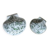 LIMOGES " Parsifal " 2 vides poches forme coquille décor oiseaux Bernardaud &Cie
