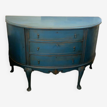 Half-Moon chest of drawers from the beginning of 1900, patinated and restored