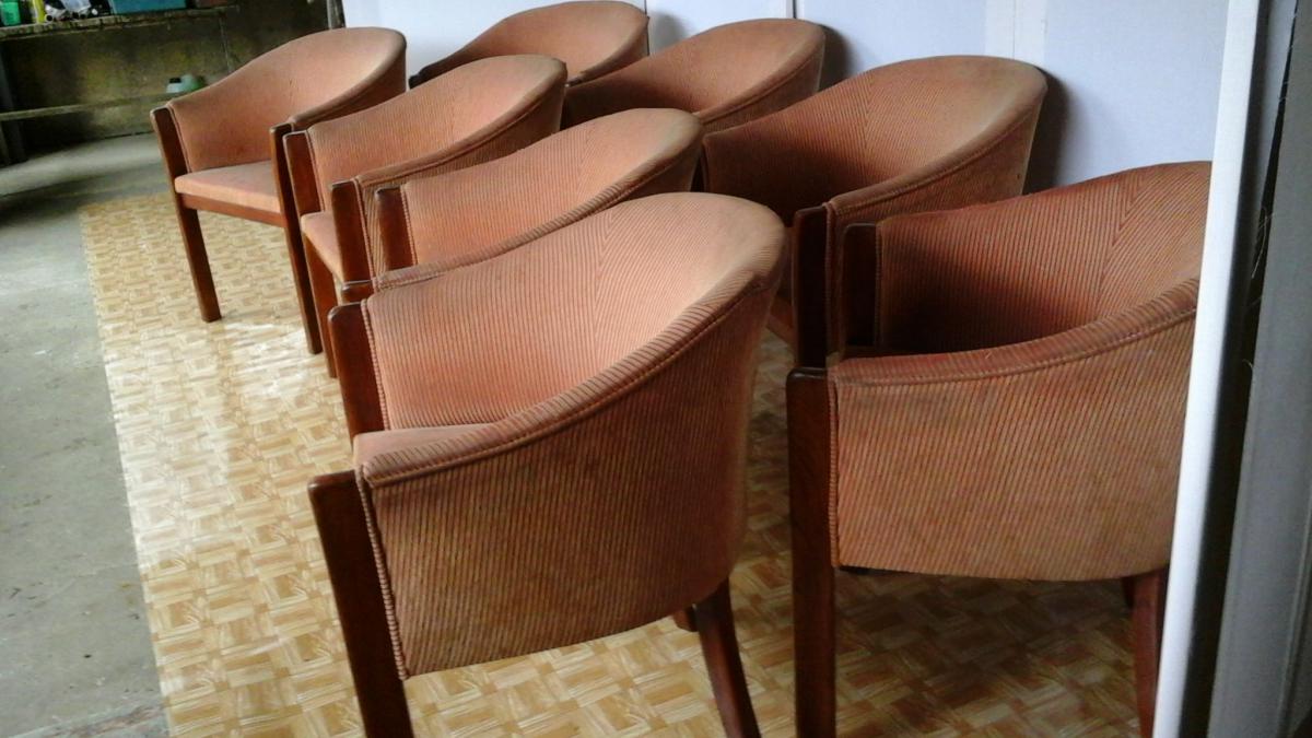 Set of 8 chairs style Art'deco, 1960s