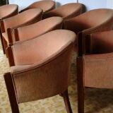 Ensemble De 8 Fauteuils style Art'déco, années 1960