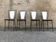 Series of 4 metal and formica chairs 1950/1960