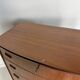 1960s Vintage Danish Bow-Front Teak Chest of Drawers