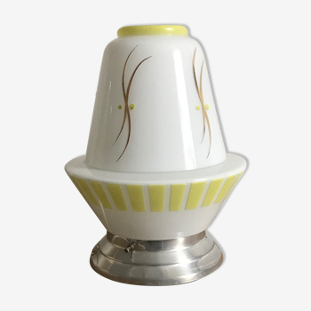 Painted opaline table lamp