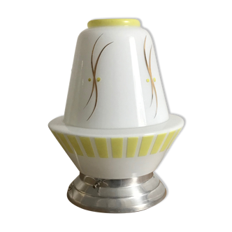 Lampe de table opaline peinte