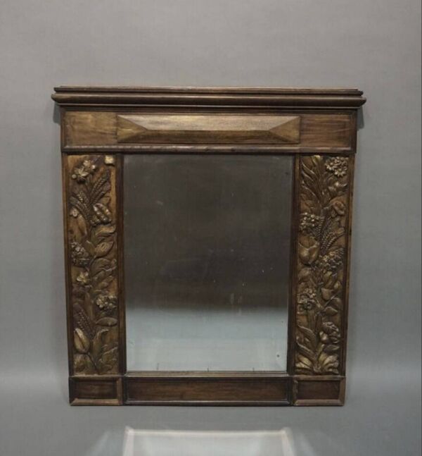 Miroir brutaliste xxl - bois fleuri