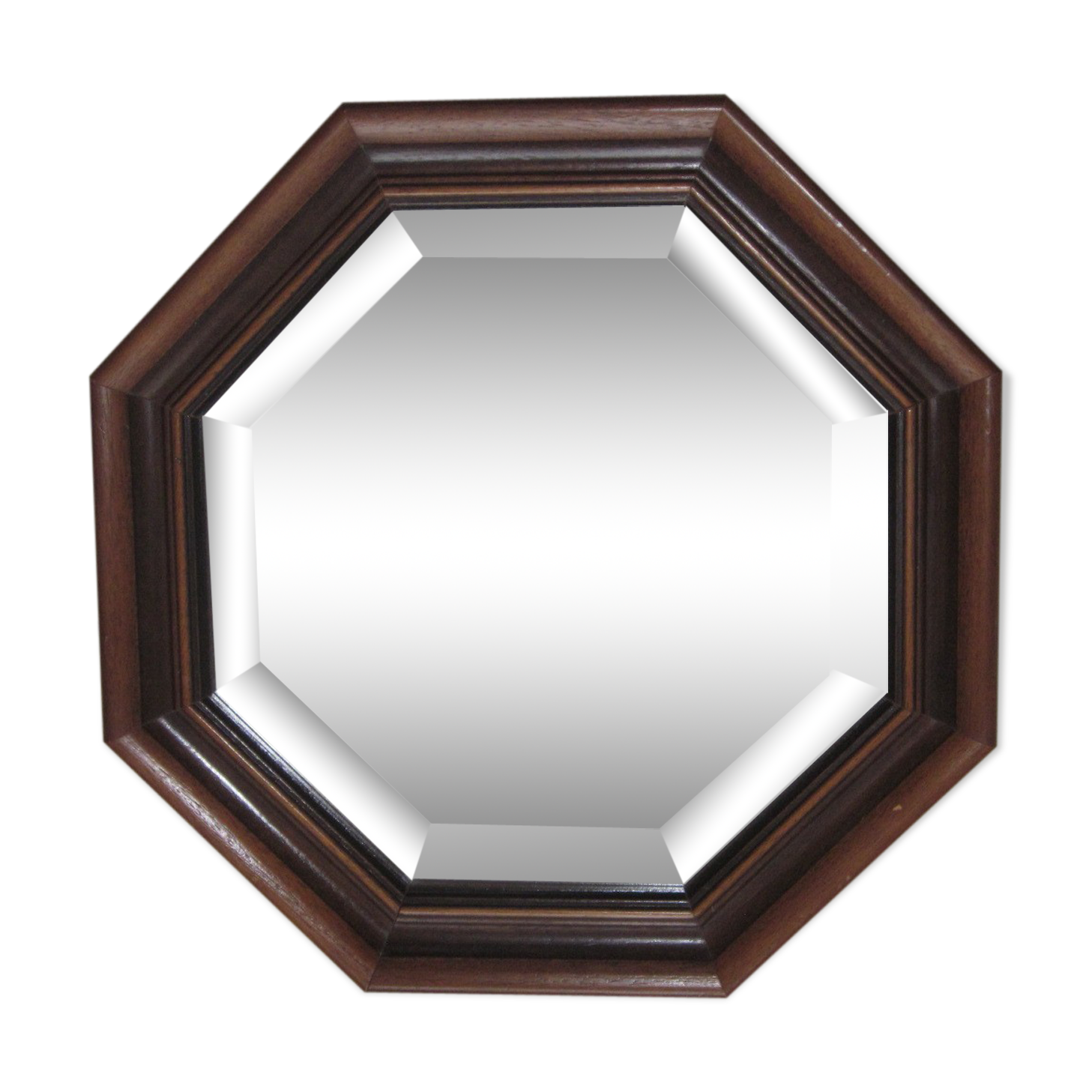 Octagonal wooden mirror  47x47cm
