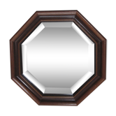 Octagonal wooden mirror  47x47cm