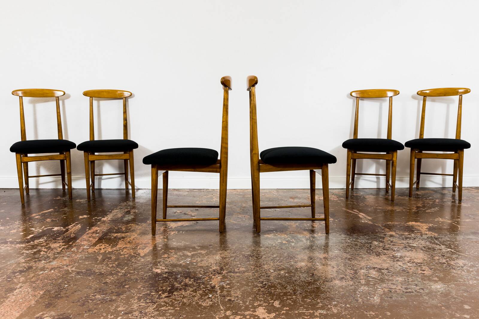 Mid Century Dining Chairs By Bernard Malendowicz, Poland, 1960s, Set Of 6