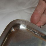 Serving tray with liqueur or other silver metal old art nouveau hallmark