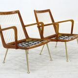 Fauteuils Boomerang par Hans Mitzlaff pour Eugen Schmidt, Allemagne, années 1950