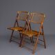 Vintage Bamboo and Rattan Folding Chairs, 1970s, Set of 2