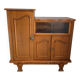 Bibliothèque et vitrine en chêne vintage