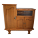 Bibliothèque et vitrine en chêne vintage
