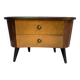 small kidney shaped cabinet with glass on top 1960s