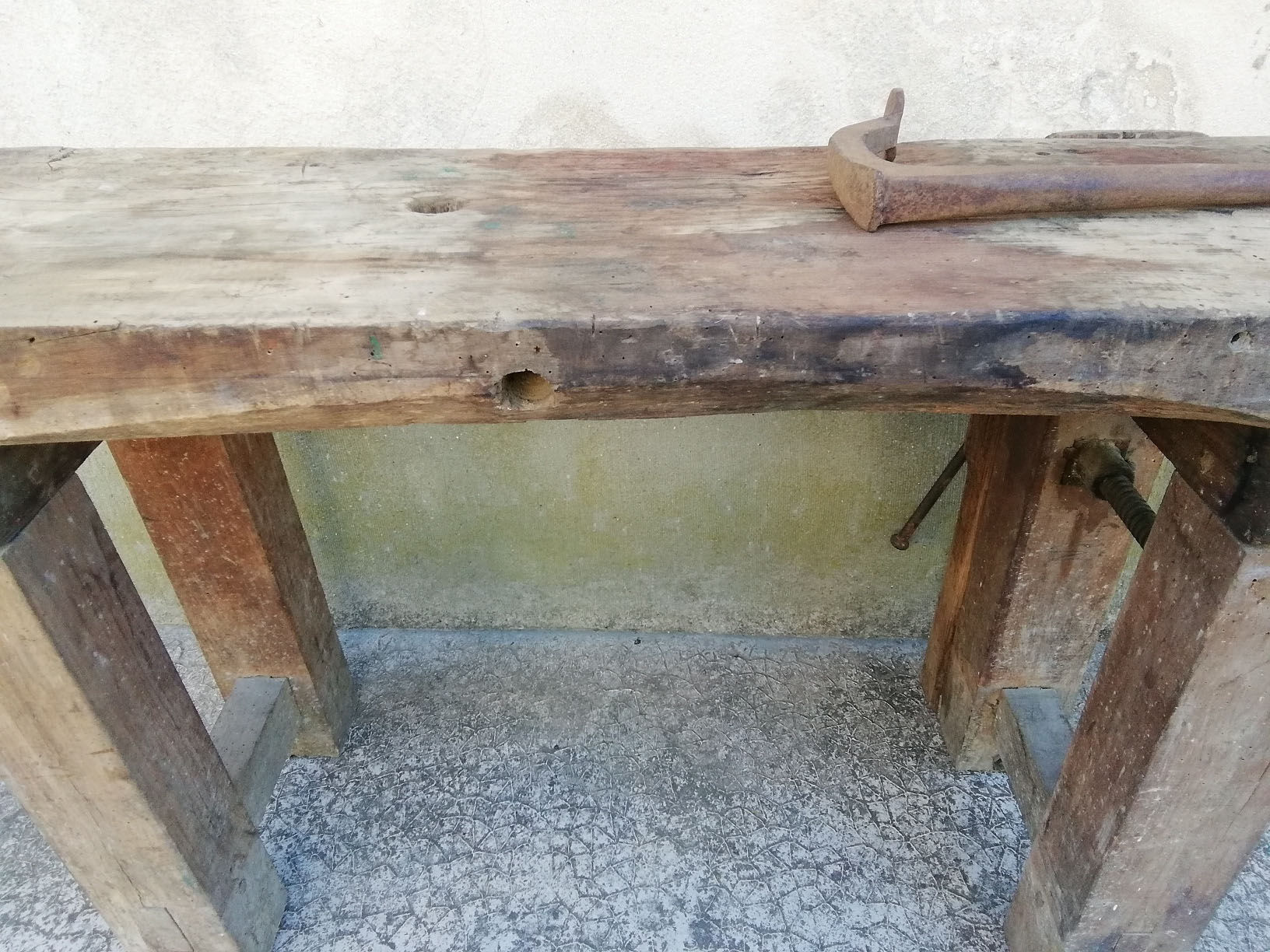 Old carpenter's workbench