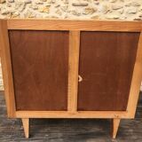 Vintage blond wood chest of drawers, circa 60s