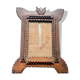 Antique tramp art carved wood frame 27 cm x 20 cm