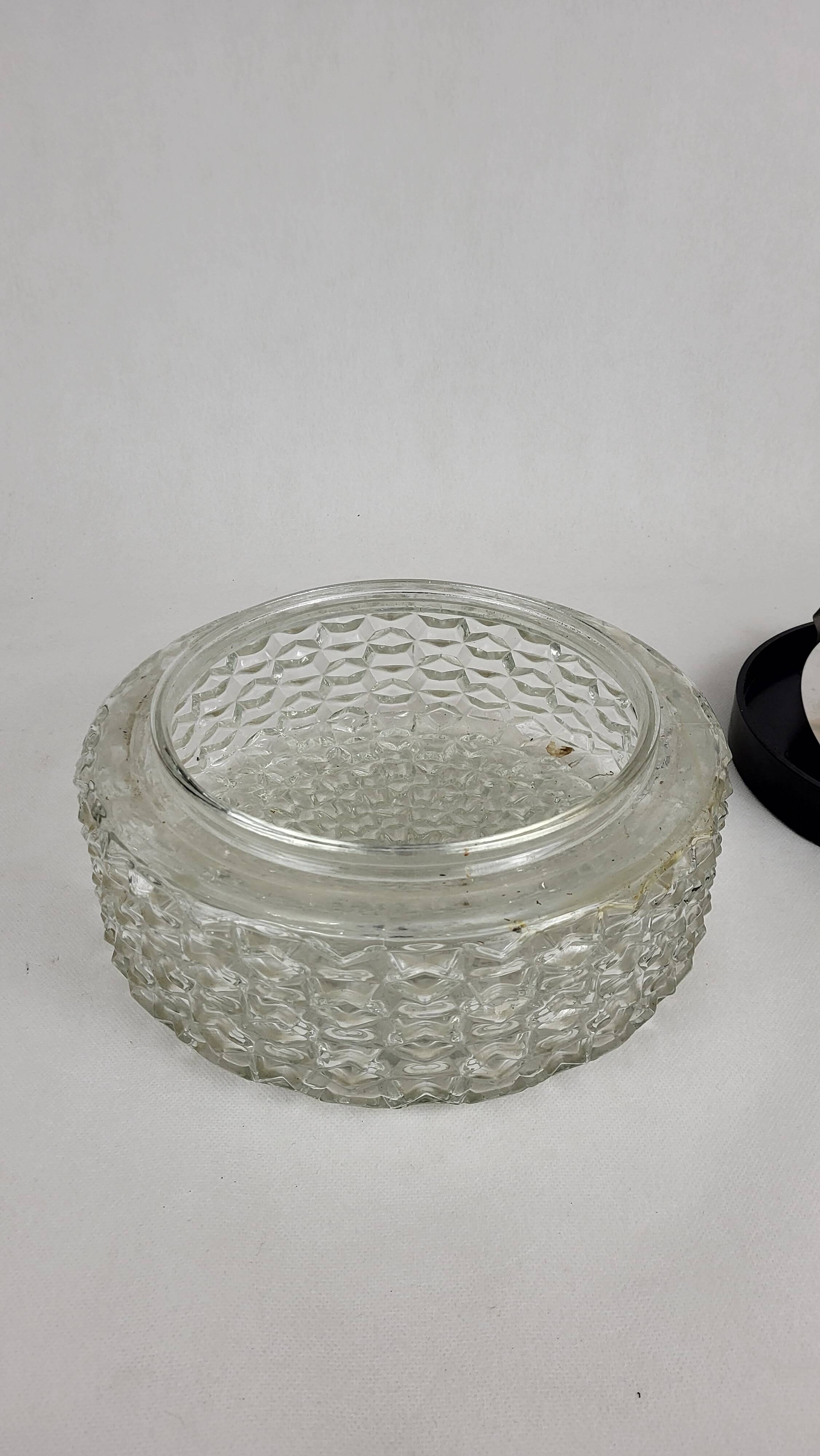 Glass ceiling light 60s-70s / German