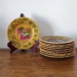 Set of Sarreguemines dessert plates