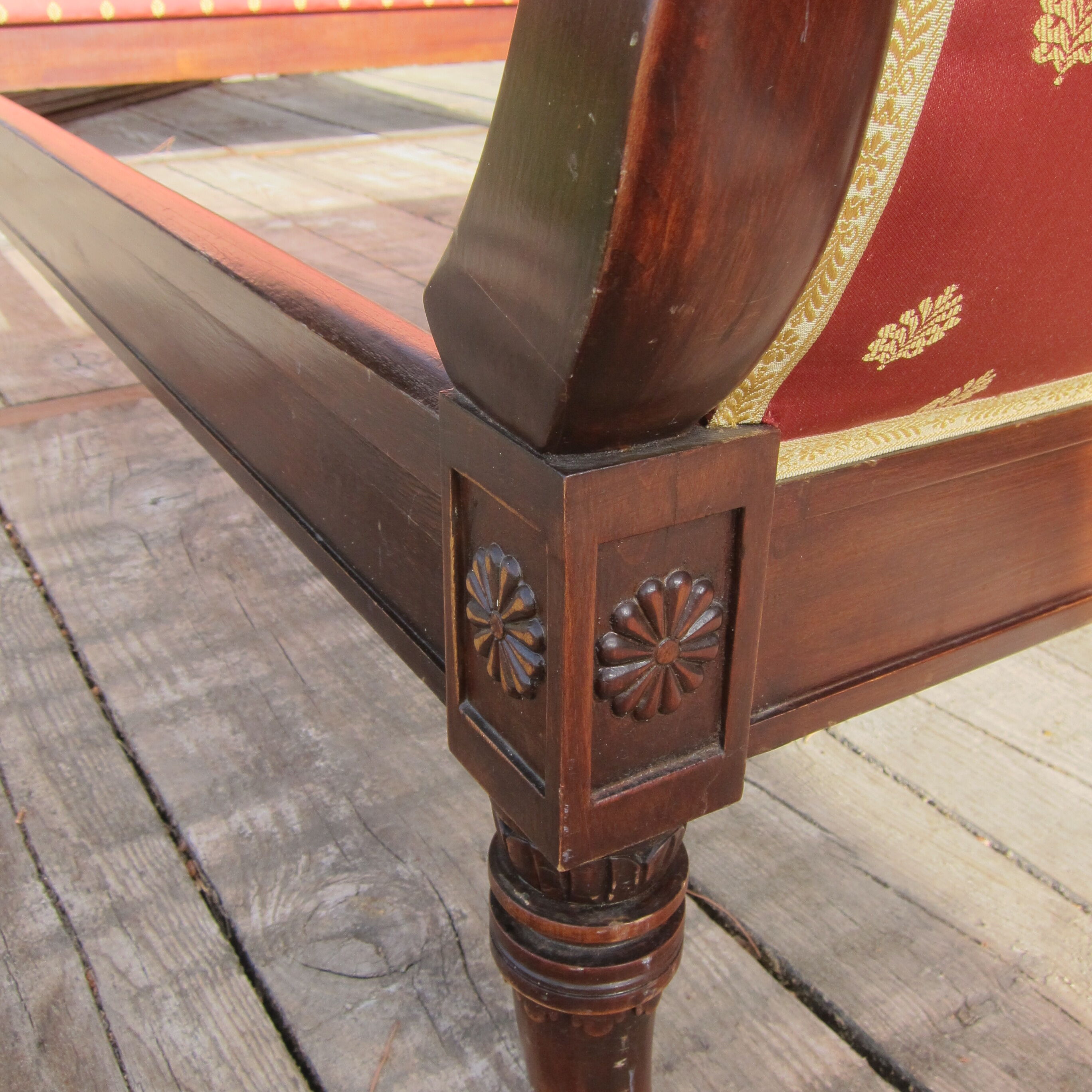 Mahogany empire bed