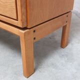 Decorative 'N-Line' bar cabinet in oak by P&J Neirinck, 1968