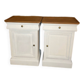 Pair of white bedside tables