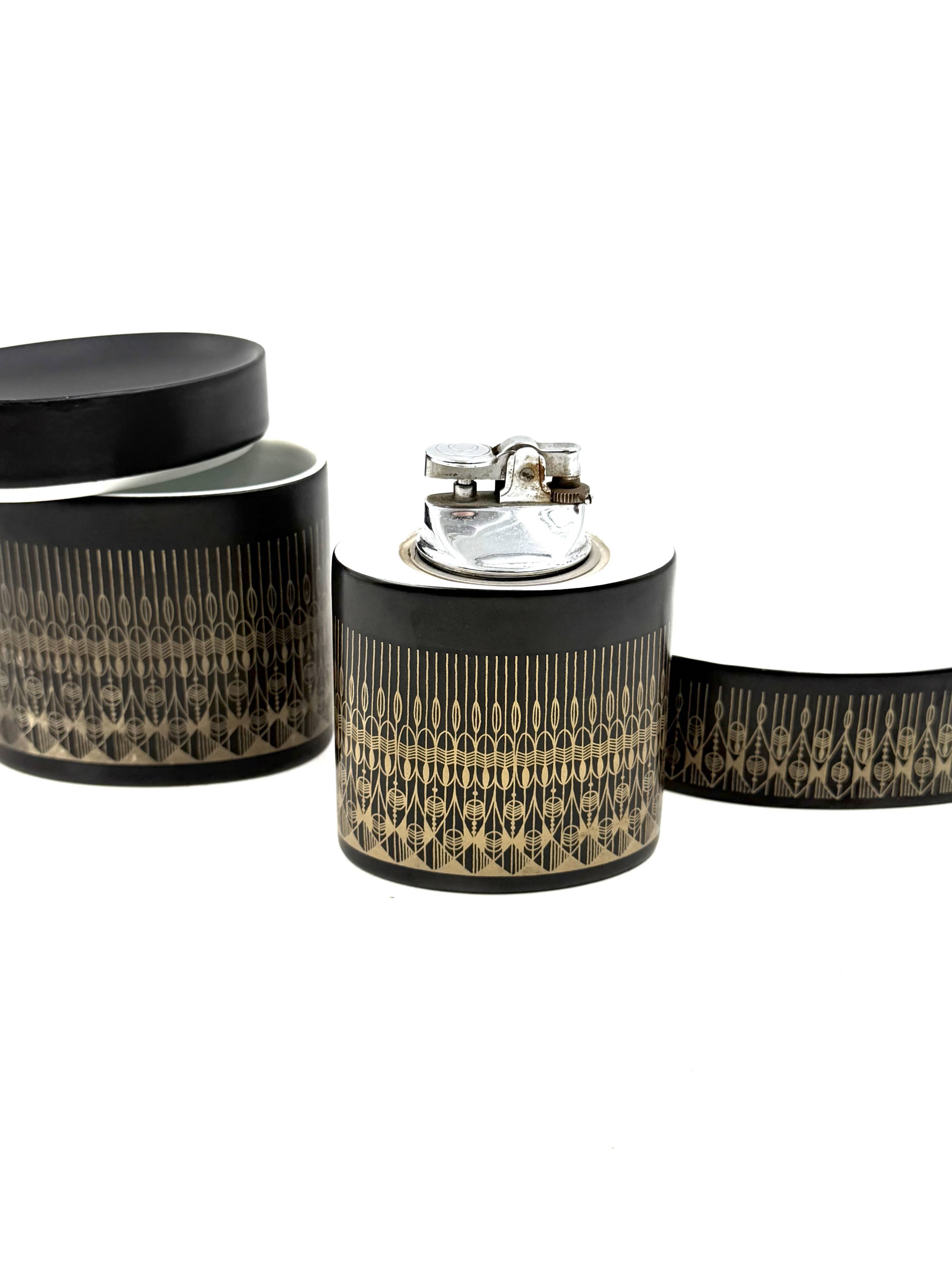 Hans Theo Baumann, service à fumer en porcelaine Hollywood Regency, Rosenthal Allemagne