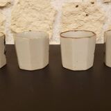 4 vintage stoneware teacups