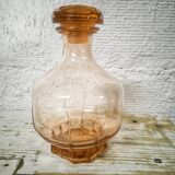 Art Deco pink decanter
