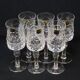 6 thick cut crystal wine glasses ff crystal hand