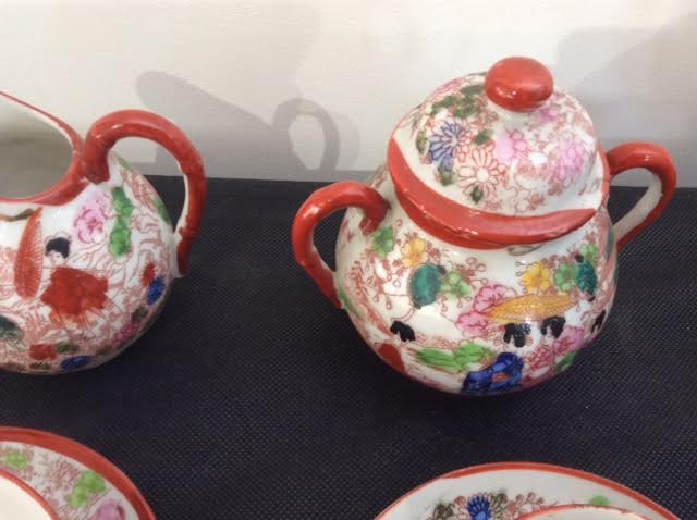 Japanese porcelain tea set