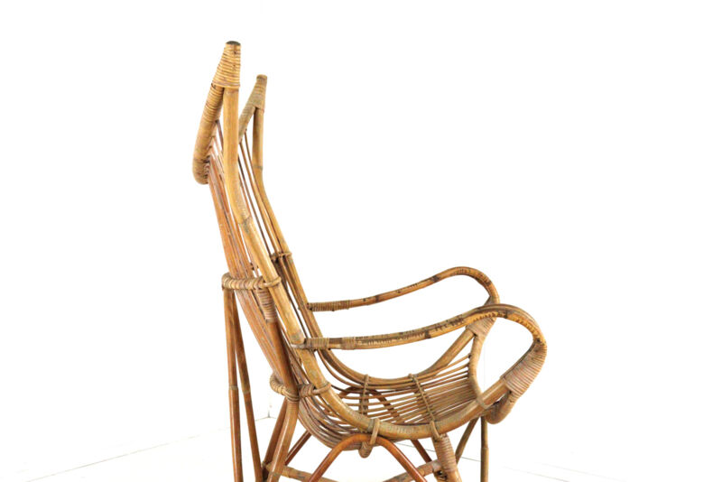 Rattan Armchair XL - mid century modern - japandi - very rare model