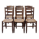 6 straw farm chairs